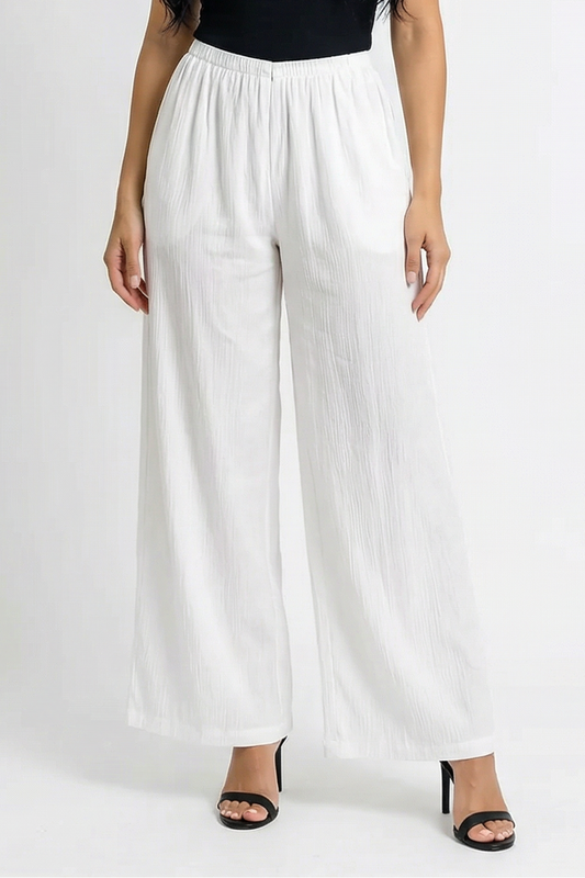 Luxe Black Wide-Leg Pants