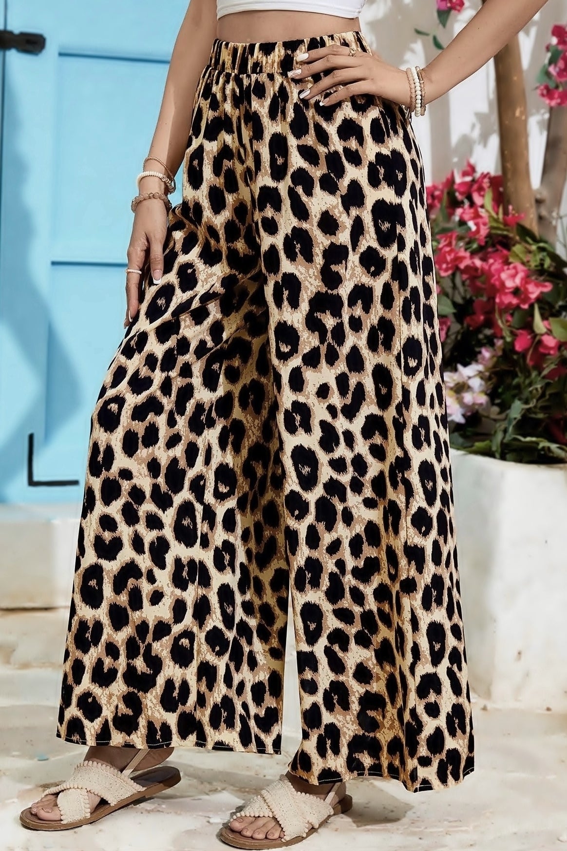 Wild Elegance Satin Palazzo Pants
