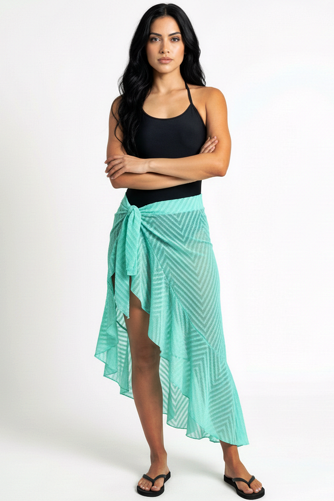 Ruffle Wrap Beach Skirt