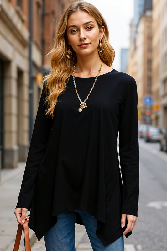 Effortless Chic Black Tunic