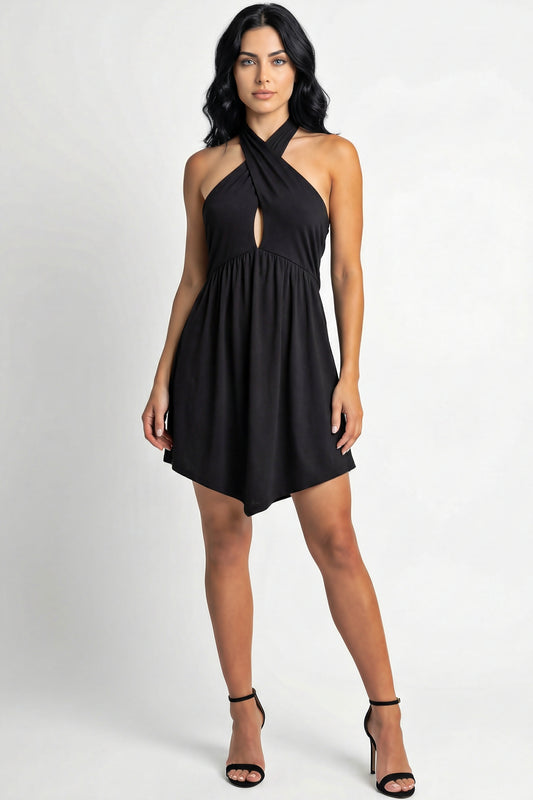 Noir Halter Dress