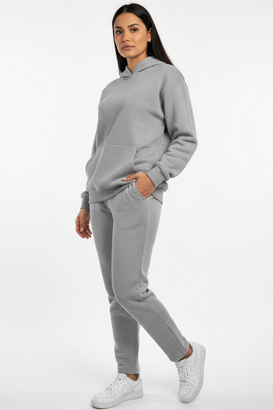 Hoodie + Straight Leg Sweat Pants Sets