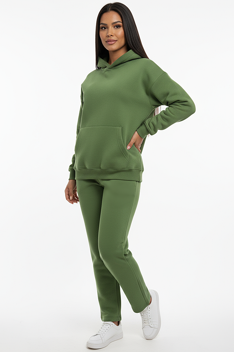 Hoodie + Straight Leg Sweat Pants Sets