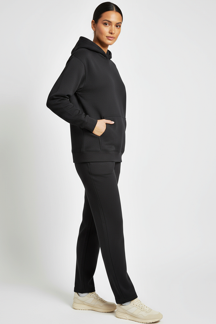 Hoodie + Straight Leg Sweat Pants Sets