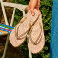 Rose Shimmer flip flop