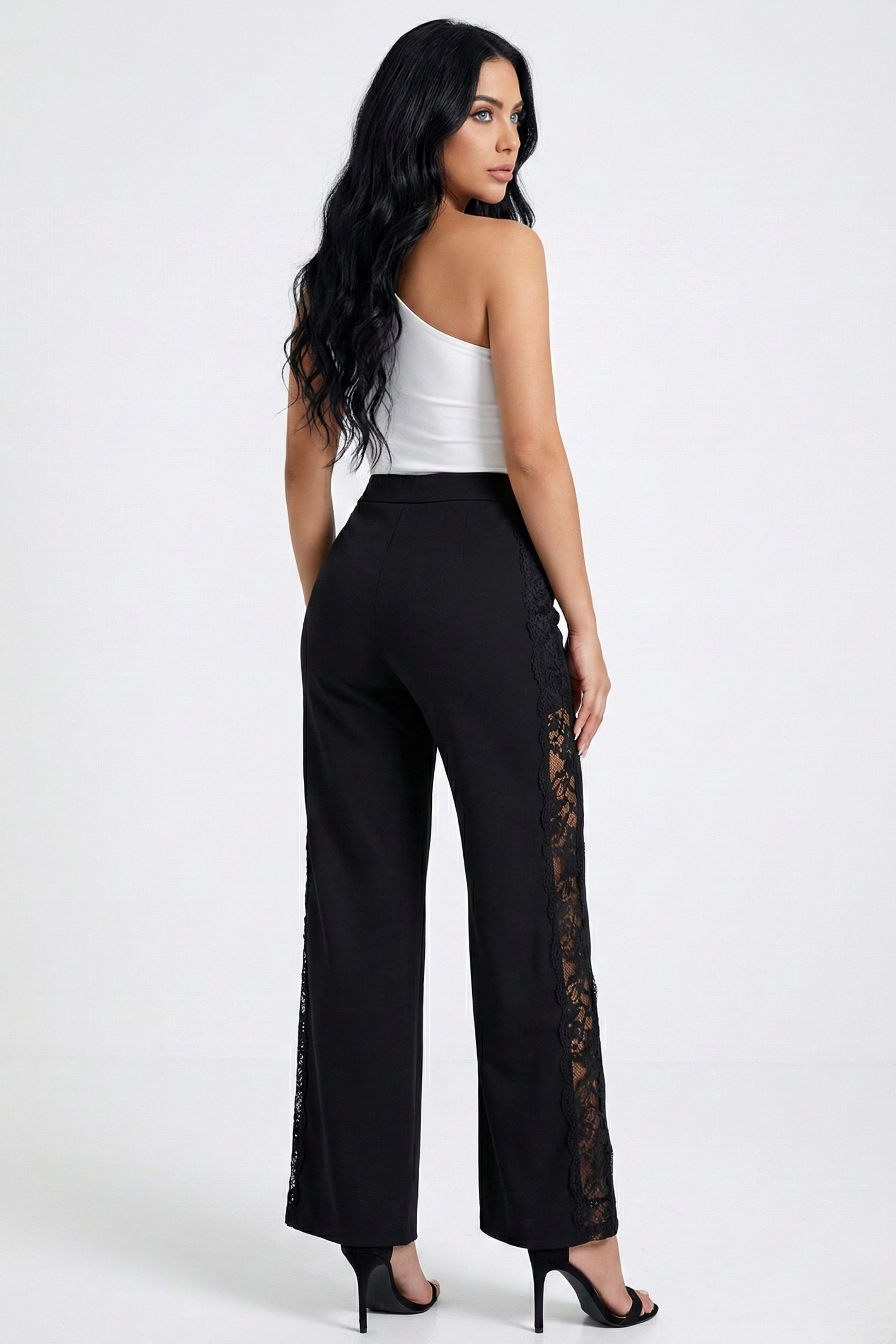 High-waisted Side Lace Pants
