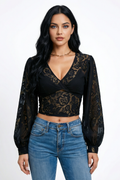 Noir Lace Blouson