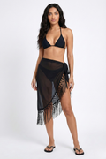 Black Fringe Hem Sarong
