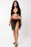 Boho Rainbow Mesh Sarong