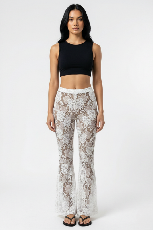 Lace Flare Beach Pants