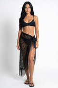 Black Lace Sarong Cover-Up