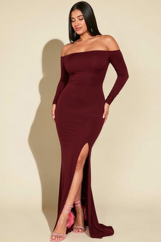 Sleek Off-Shoulder Dress