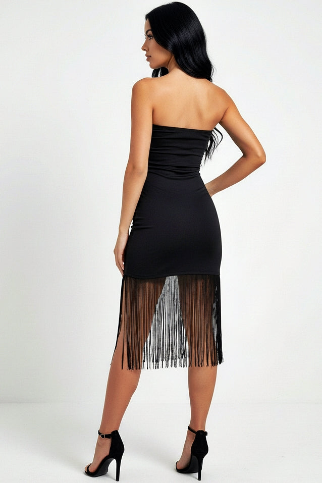 Midnight Fringe Dress