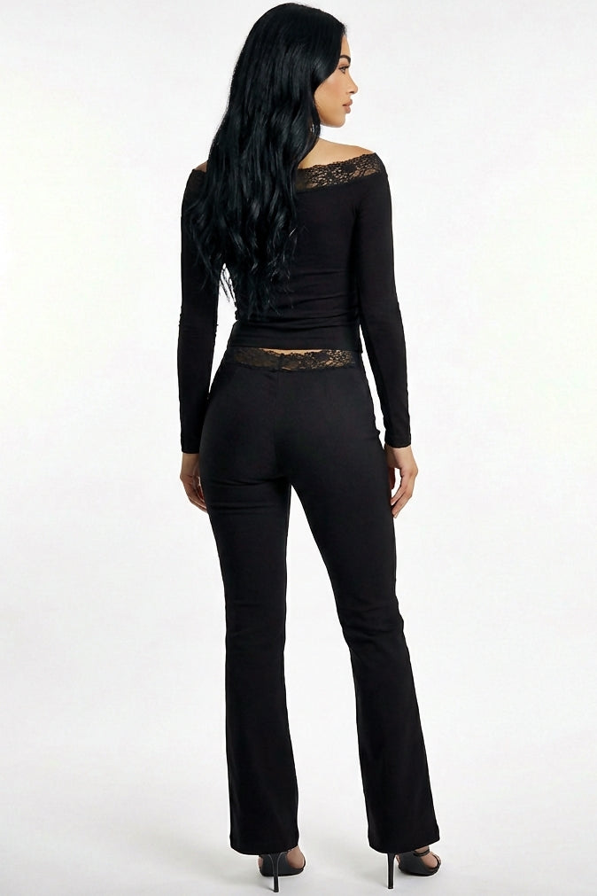 Noir Elegance Lace Set