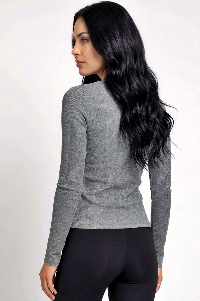 Long Sleeve Ribbed Top