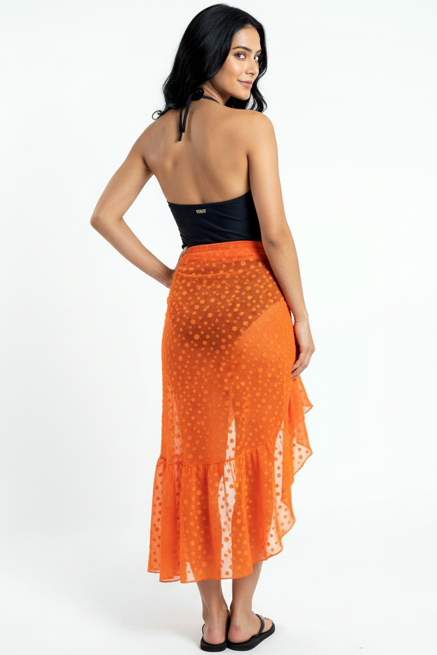 Ruffle Wrap Beach Skirt