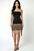 Leopard Contrast Dress