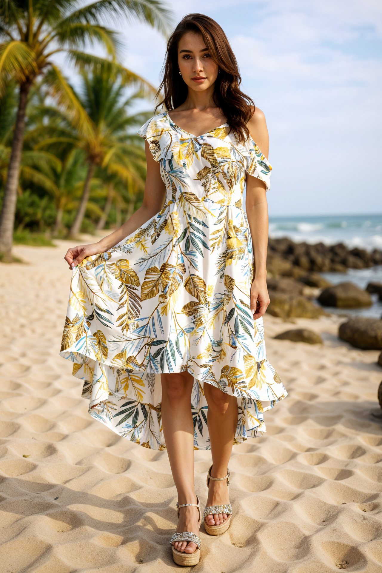 Leaf Pattern Dress