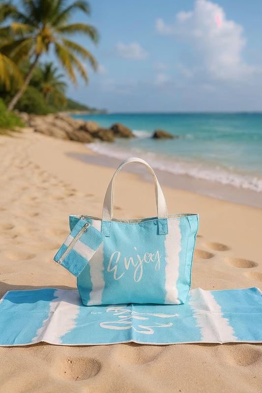 Beach Mat + Handbag Set