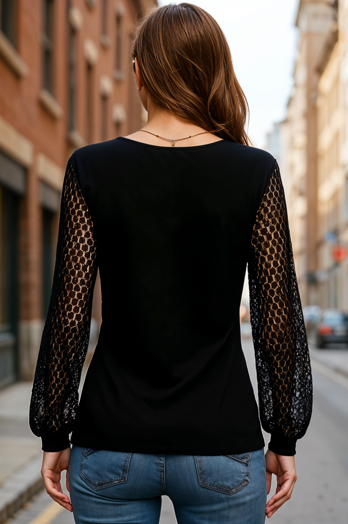 Midnight Allure Lace Top