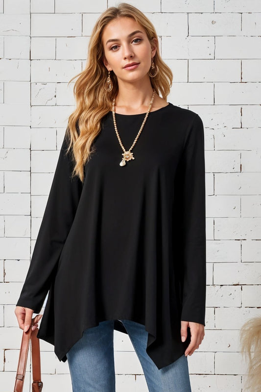 Effortless Chic Black Tunic