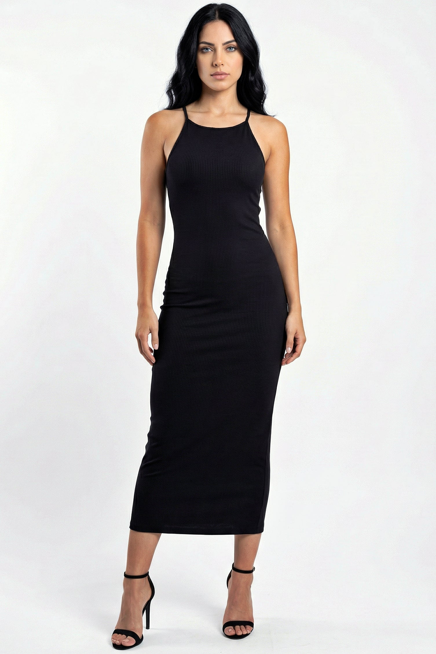 Maxi Ribbed Cotton Dress