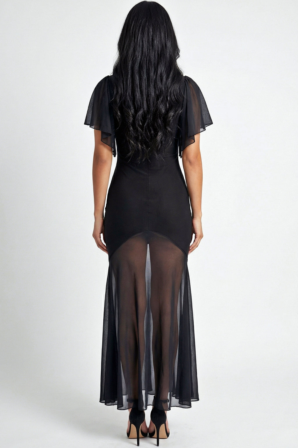 Sheer Shoulders Elegant Dress