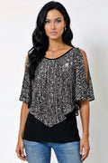 Glimmer Cascade Sequin Top