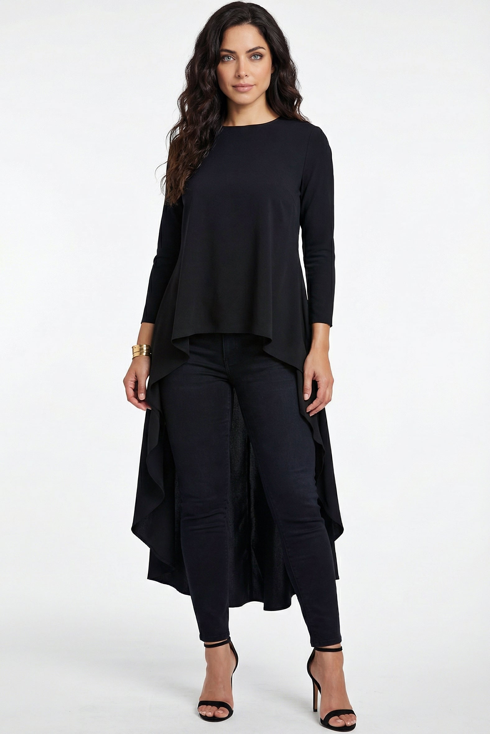 Elegant Asymmetrical Draped Tunic