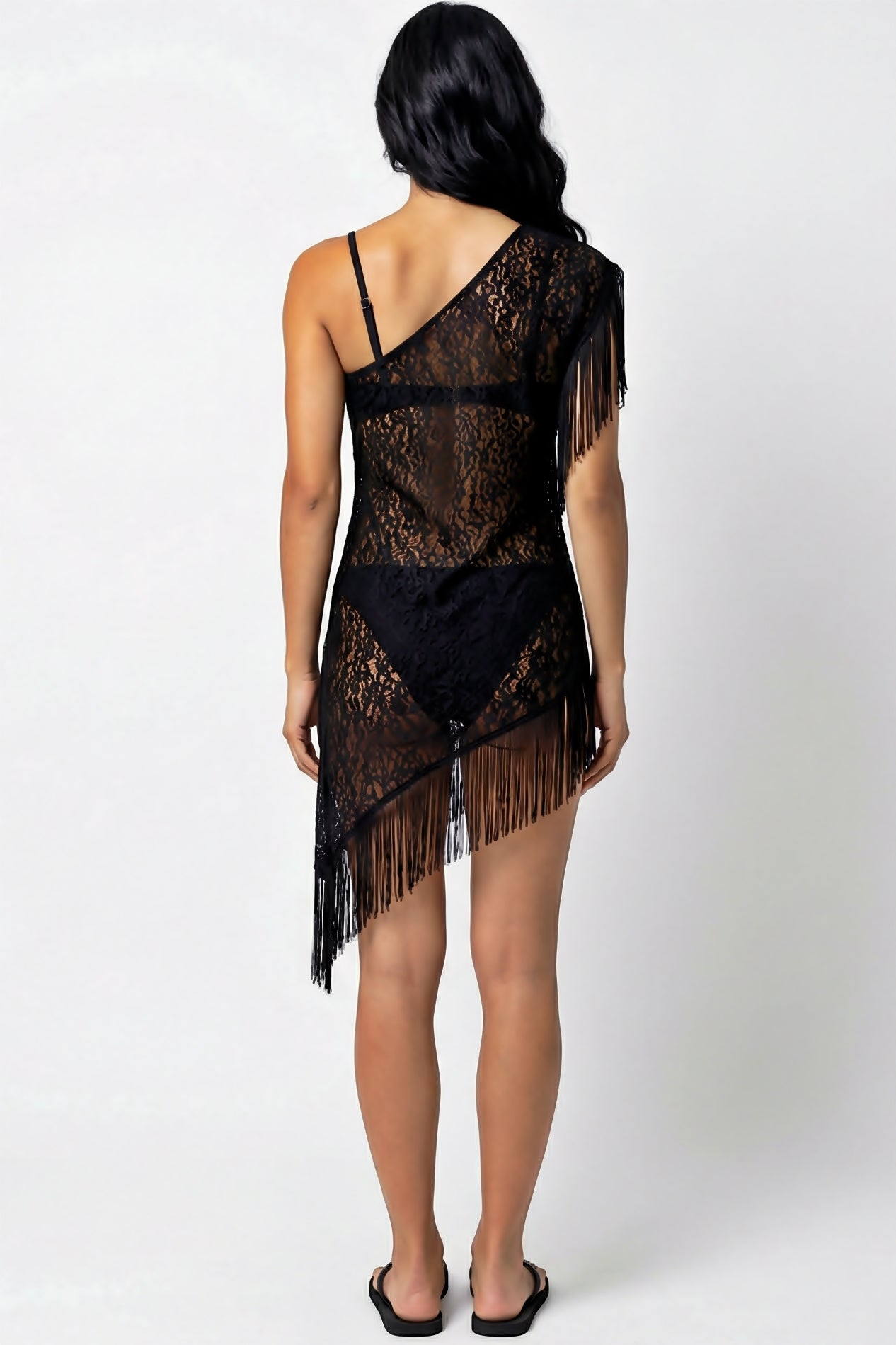 Asymmetrical Ruffle Dress