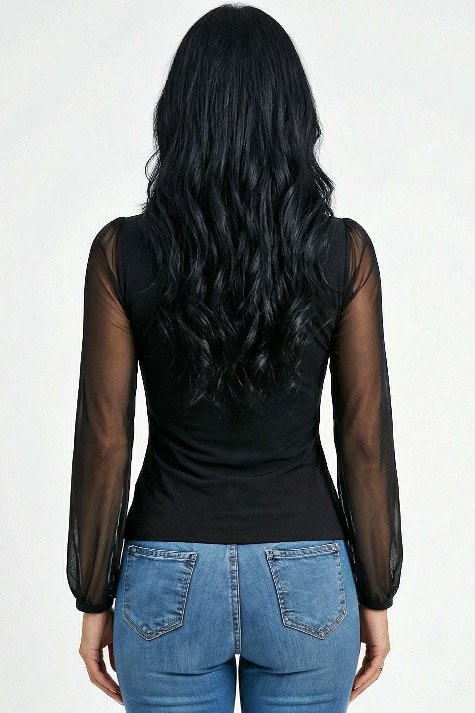 Luxe Mesh Puff Sleeve Top