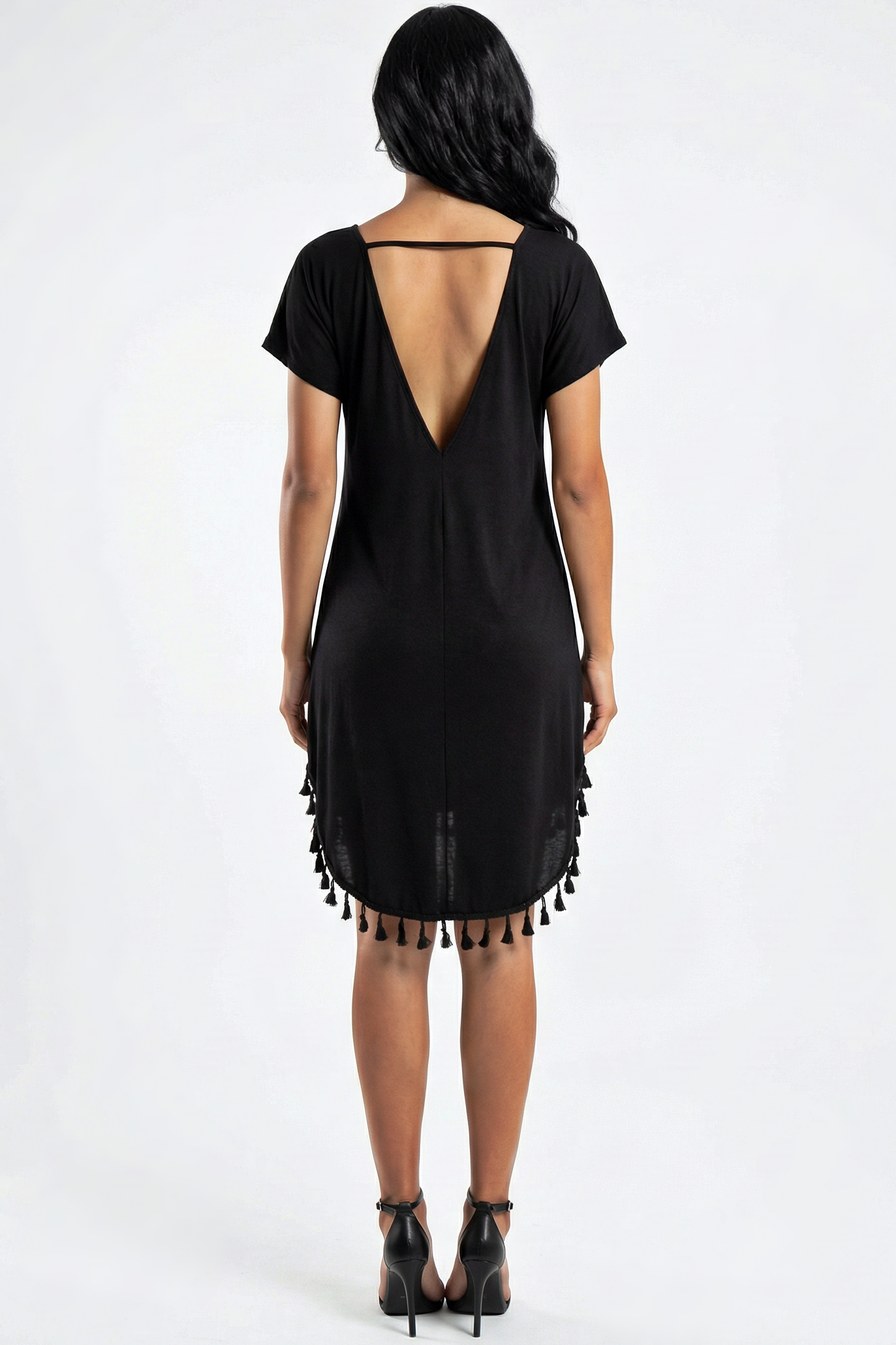 Black Tassel Beach Cover-Up