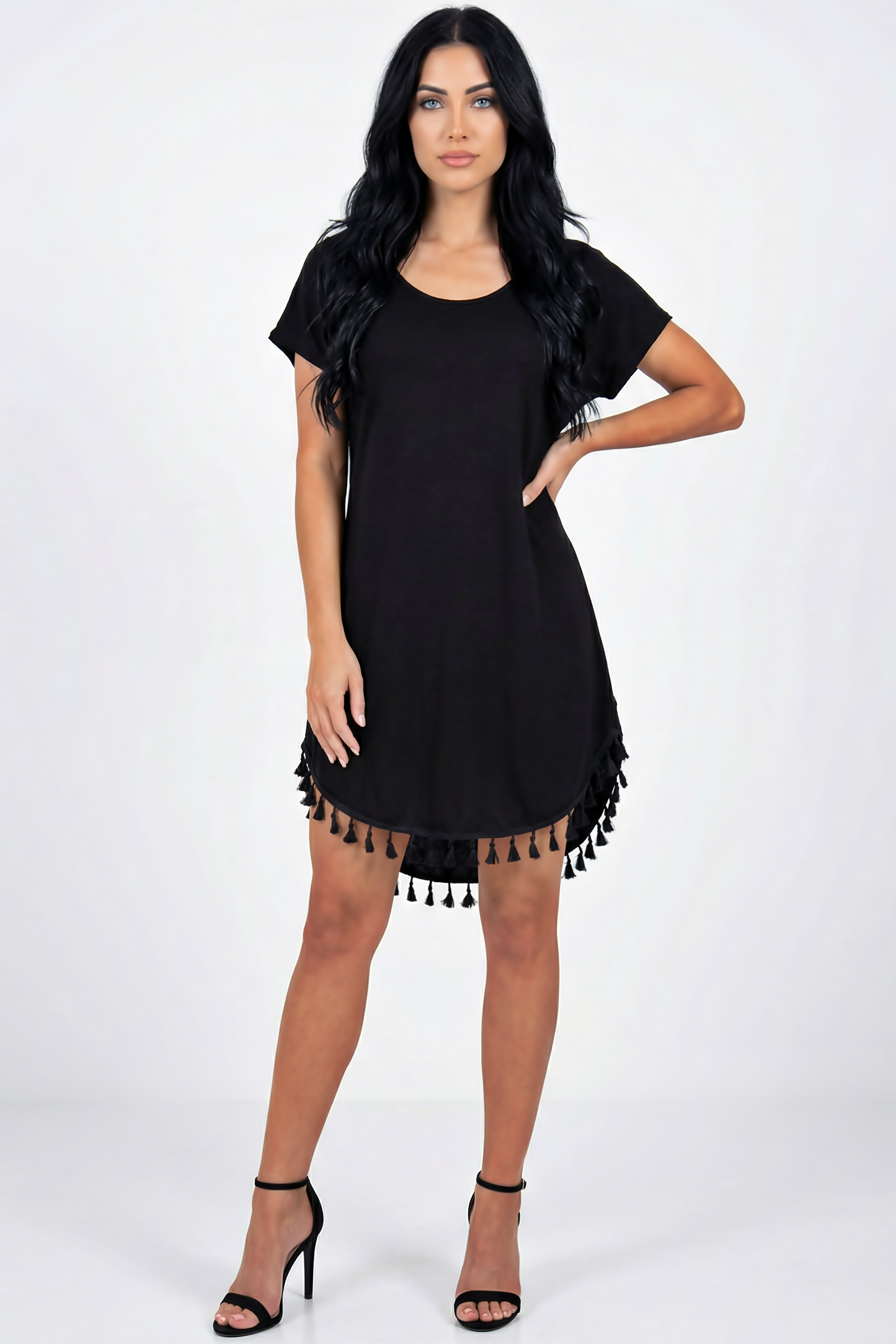Black Tassel Beach Cover-Up