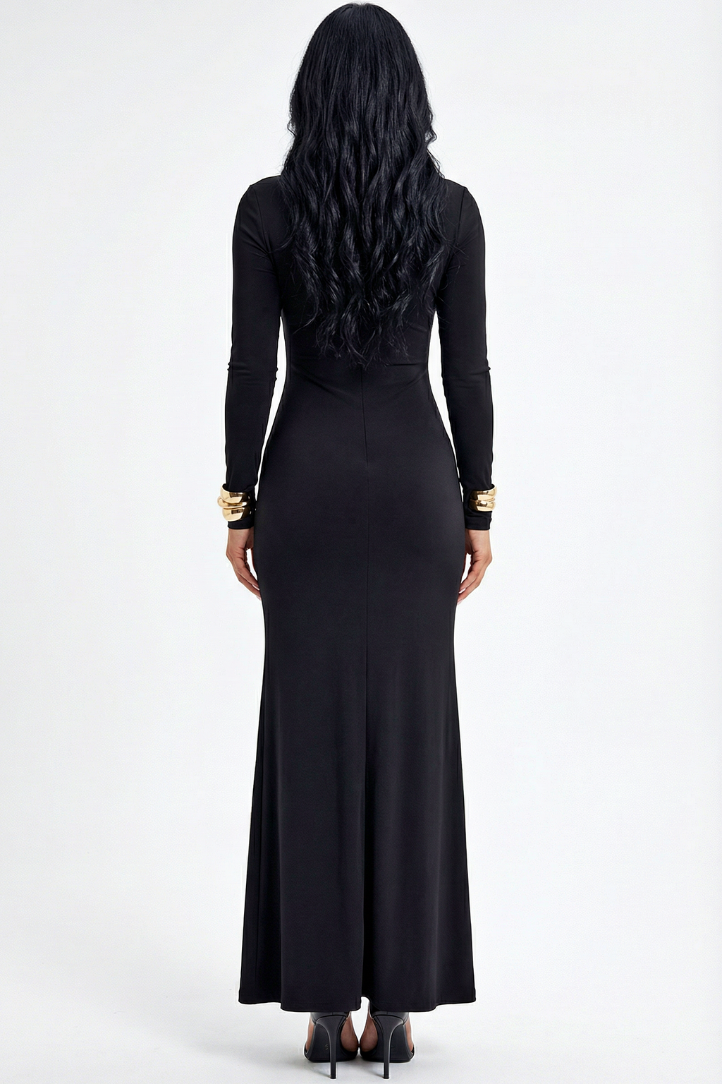 High-Neck Maxi Dress