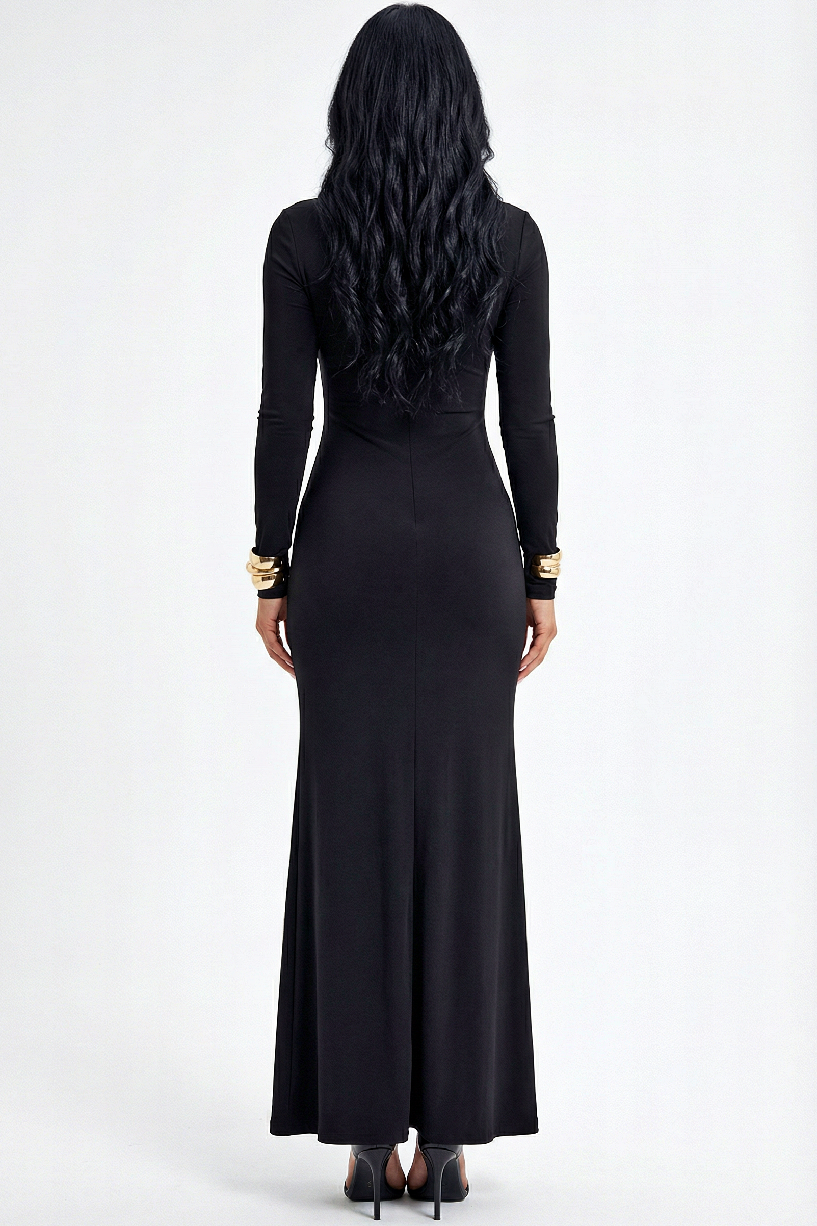 High-Neck Maxi Dress