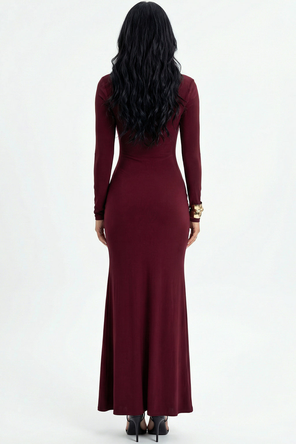 High-Neck Maxi Dress