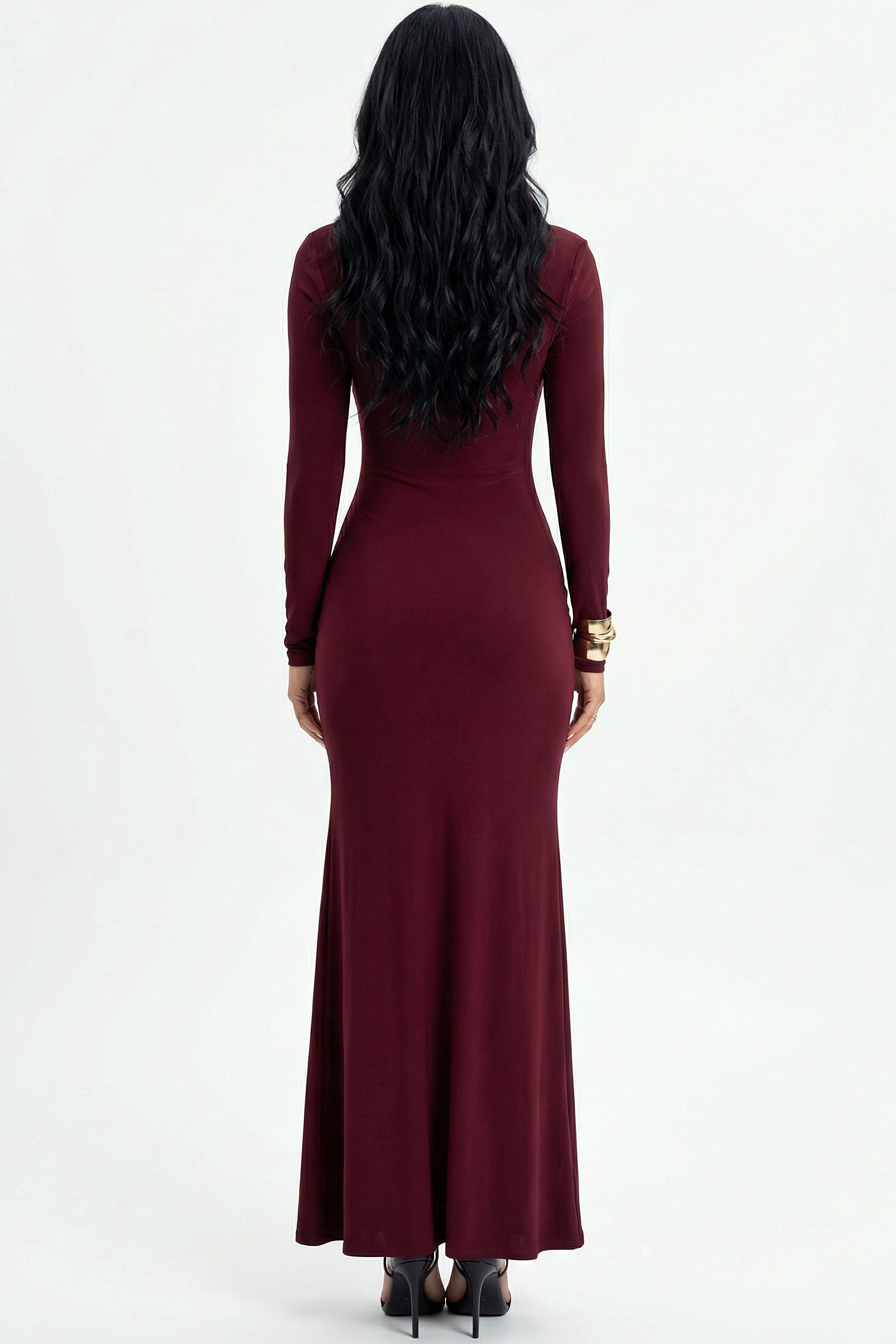 High-Neck Maxi Dress