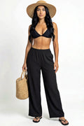 Luxe Black Wide-Leg Pants