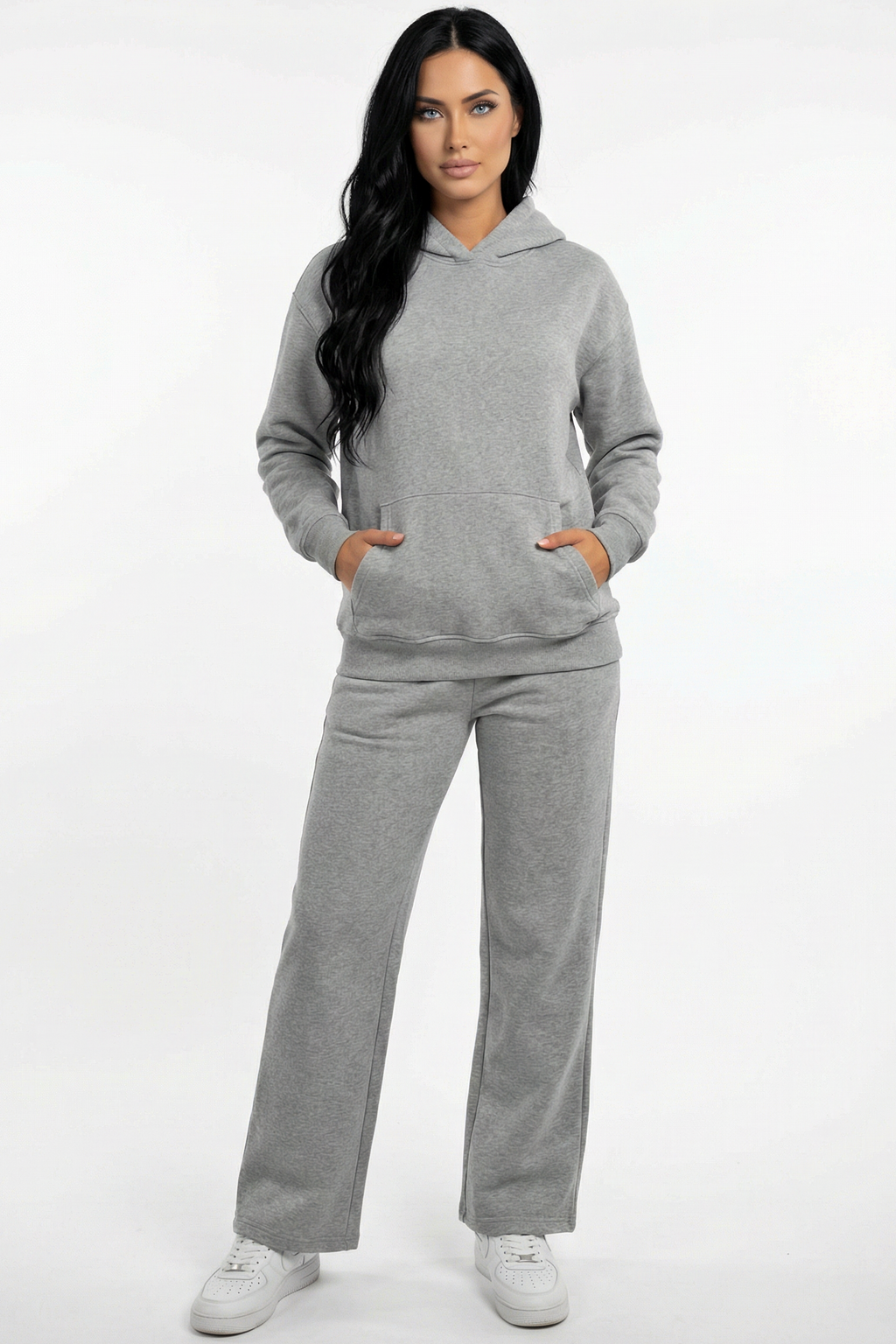 Hoodie + Straight Leg Sweat Pants Sets