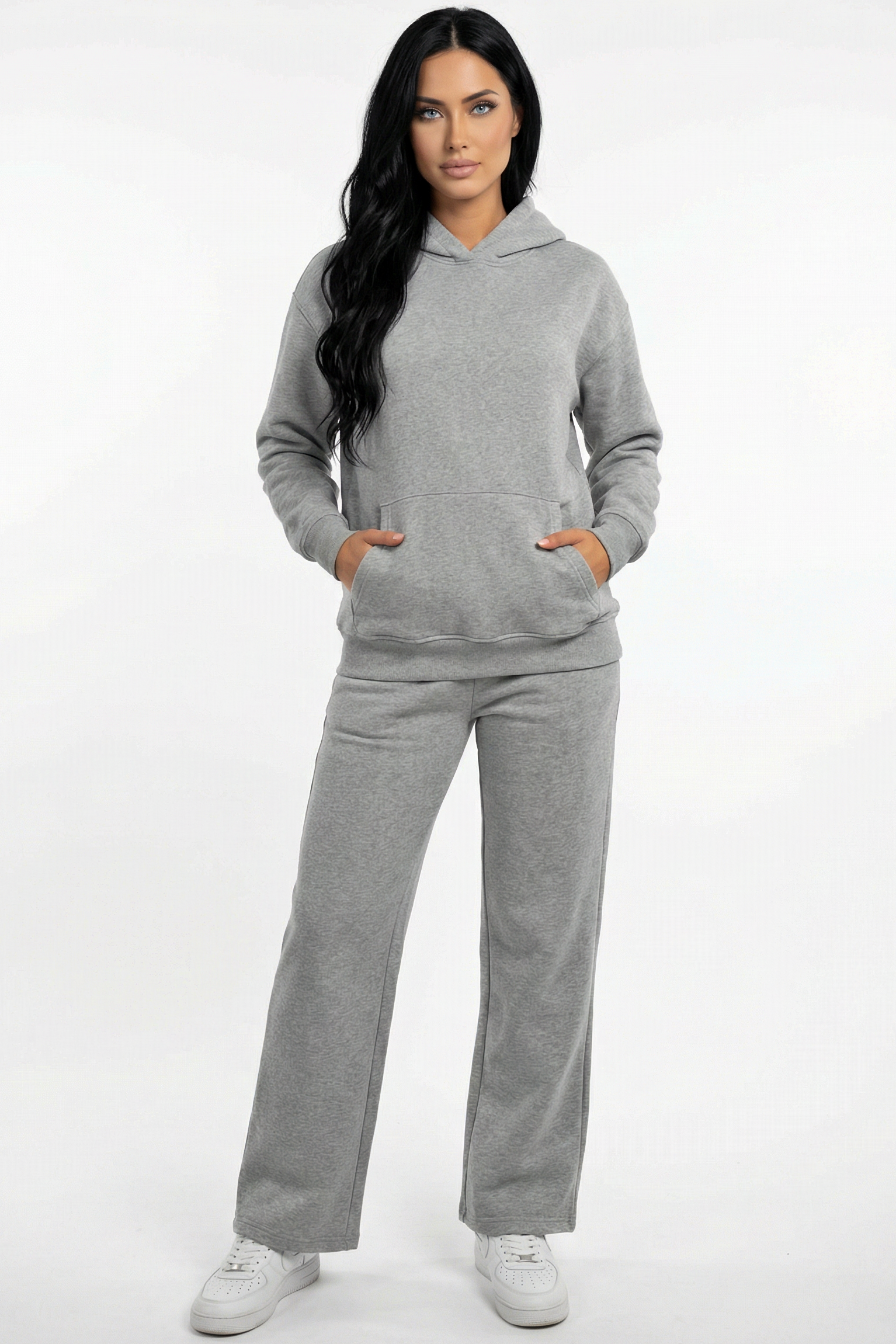 Hoodie + Straight Leg Sweat Pants Sets