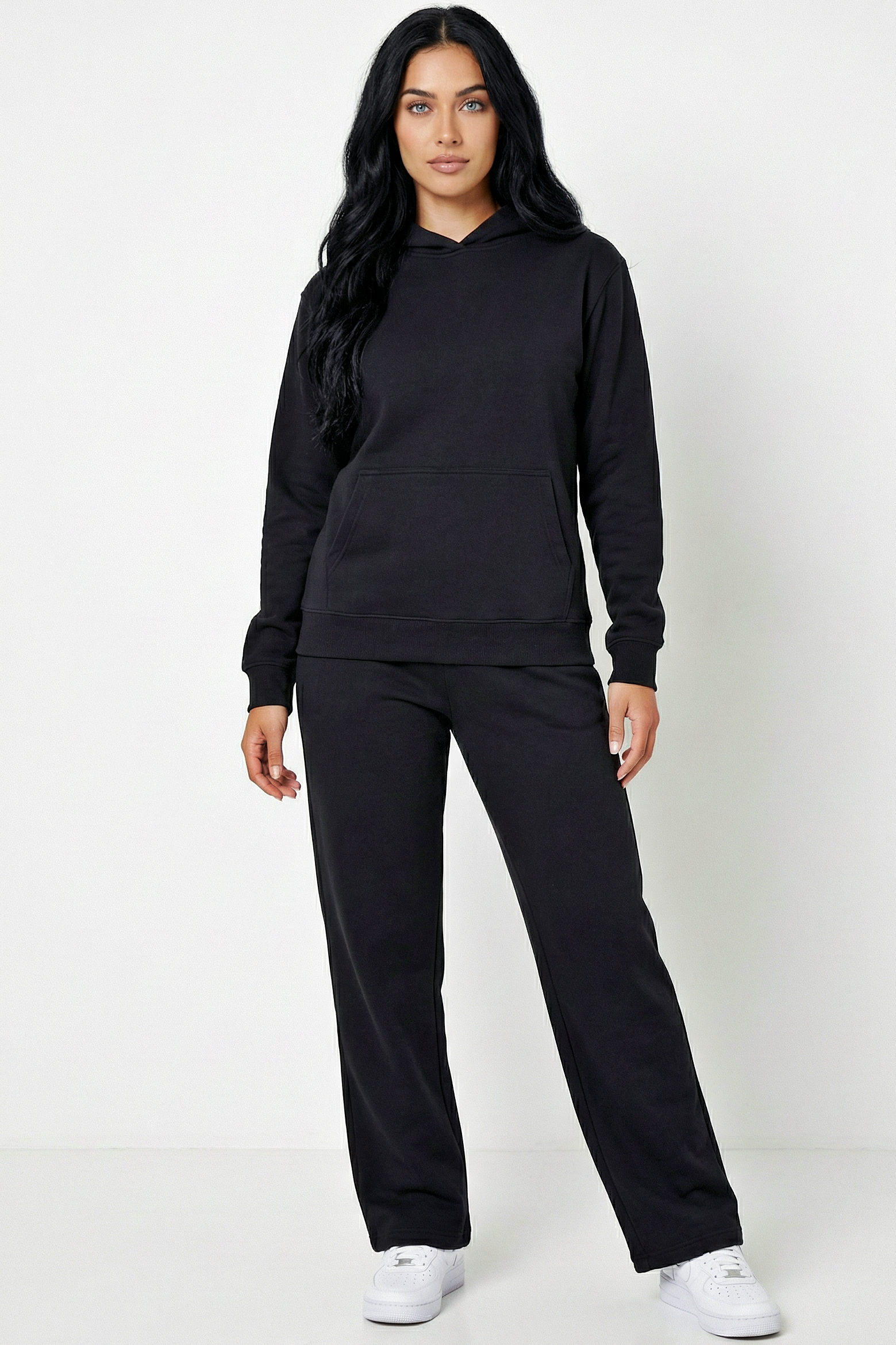 Hoodie + Straight Leg Sweat Pants Sets