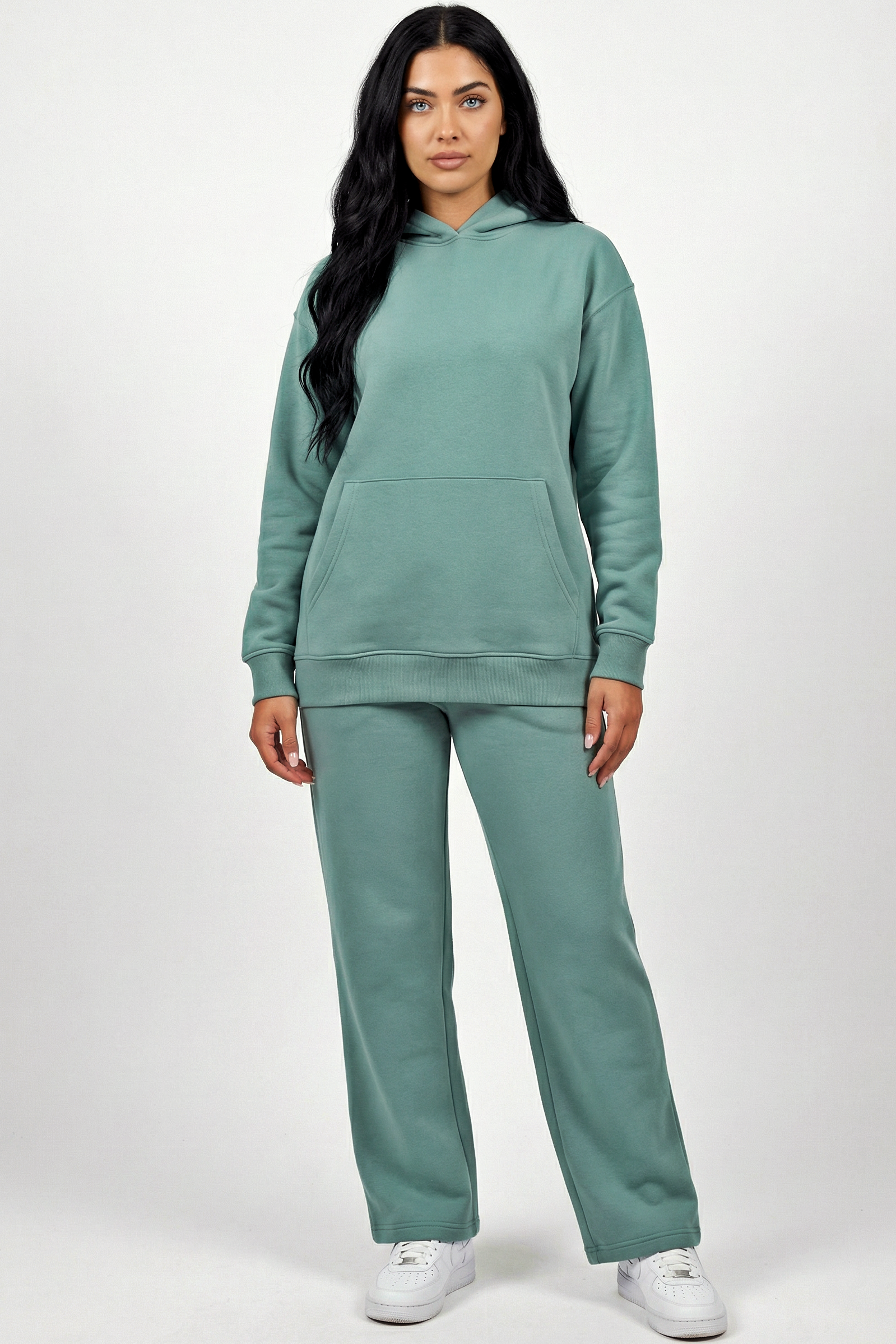 Hoodie + Straight Leg Sweat Pants Sets