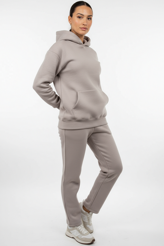 Hoodie + Straight Leg Sweat Pants Sets
