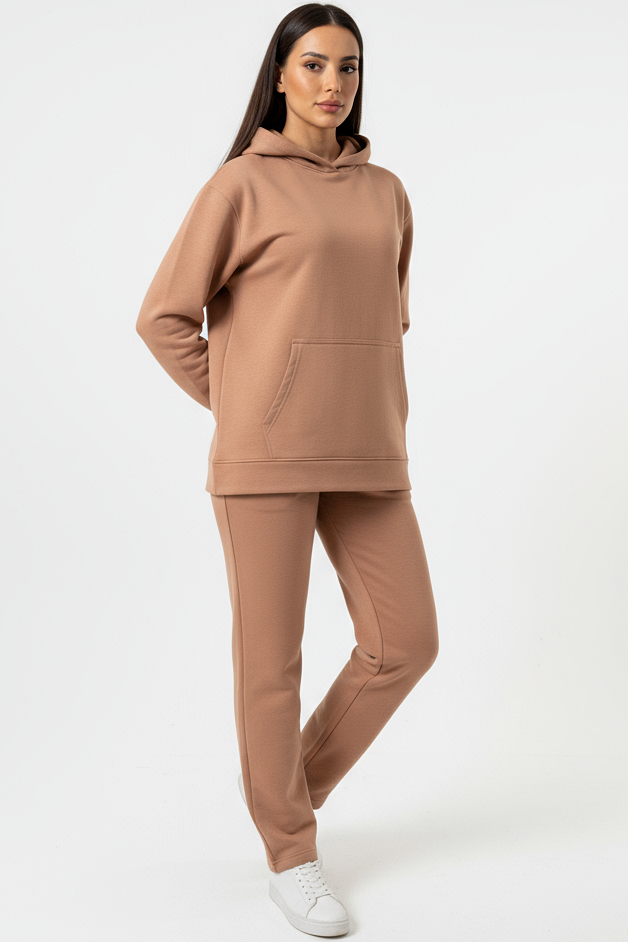 Hoodie + Straight Leg Sweat Pants Sets