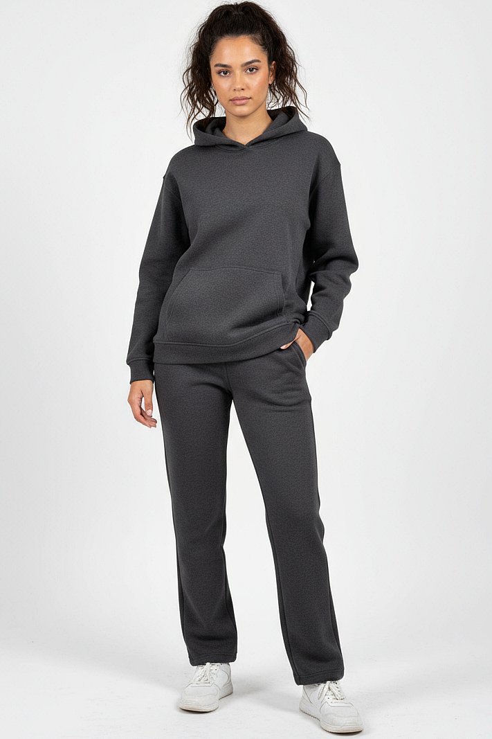 Hoodie + Straight Leg Sweat Pants Sets