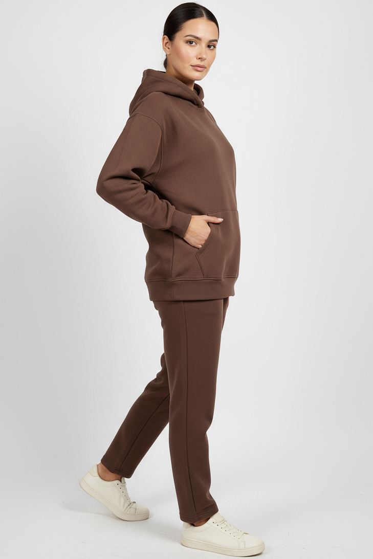 Hoodie + Straight Leg Sweat Pants Sets