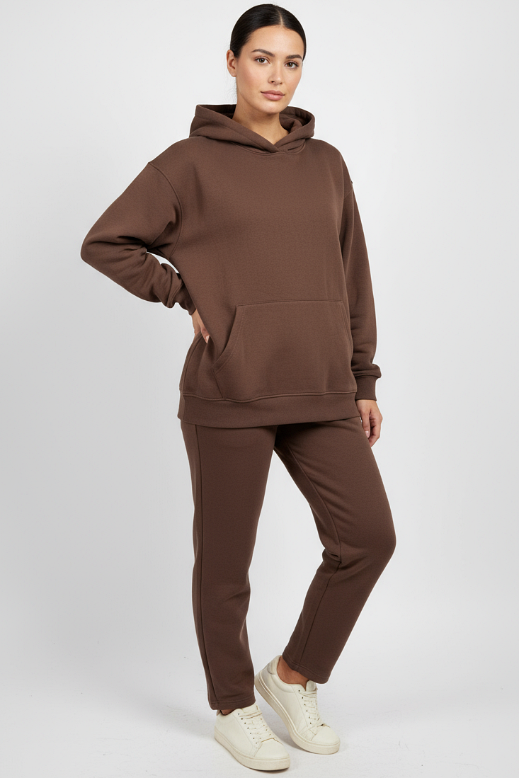Hoodie + Straight Leg Sweat Pants Sets