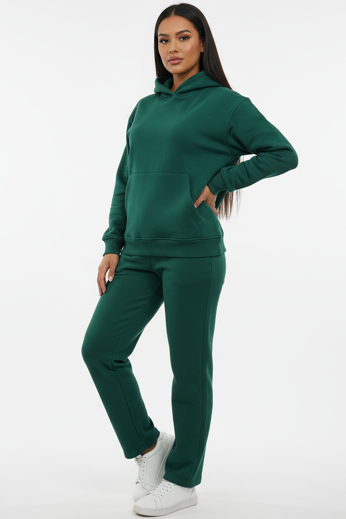Hoodie + Straight Leg Sweat Pants Sets