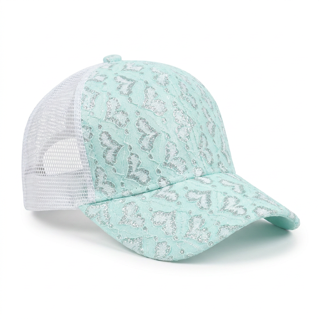 Sparkle Cap - Mint Green