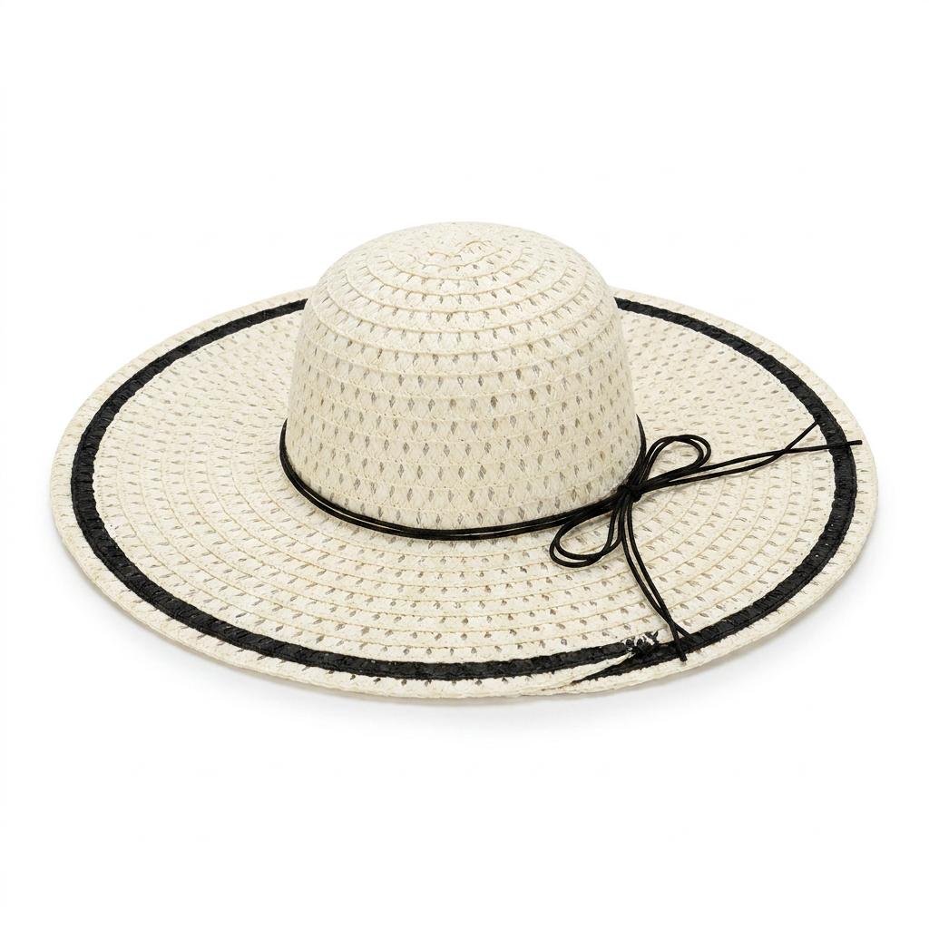 Straw Brim Hat - Ivory